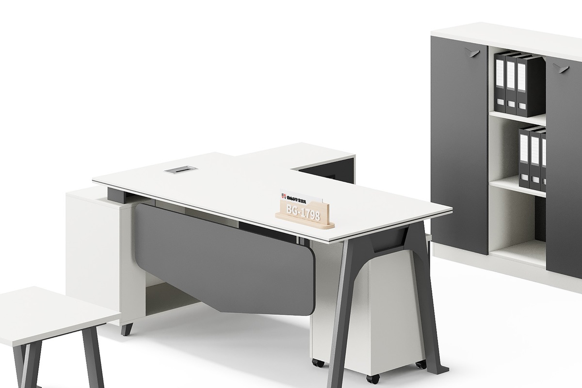 L-Shape Manager Desk — feature detail 1