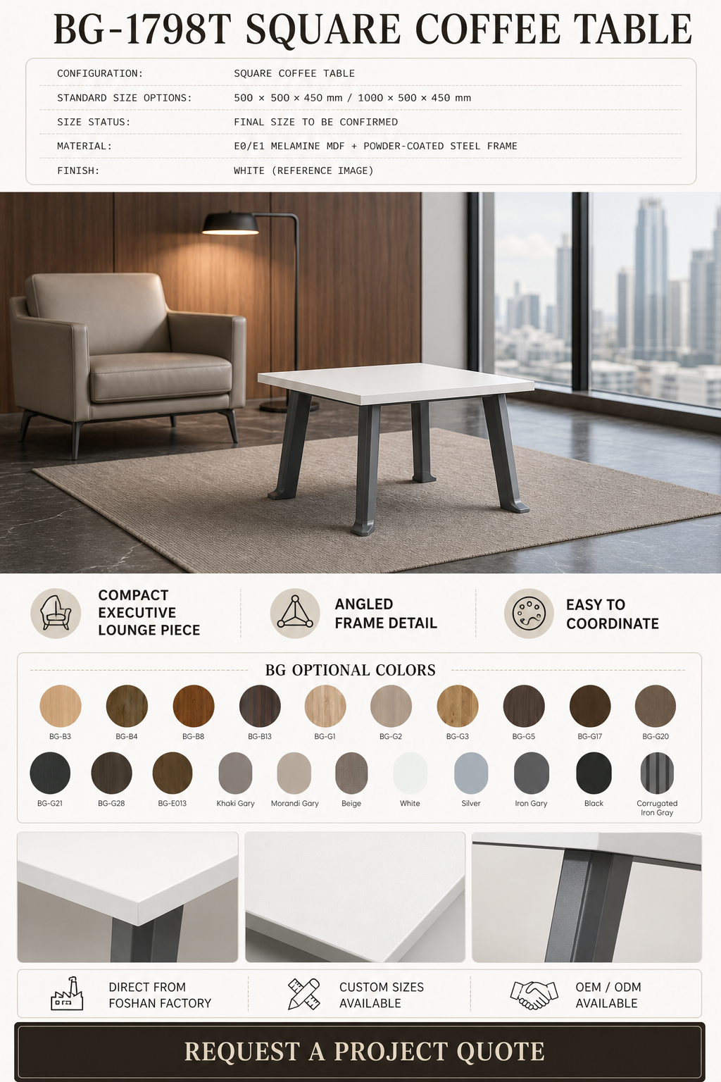 Coffee Table — BG-1798T — Foshan China office furniture manufacturer