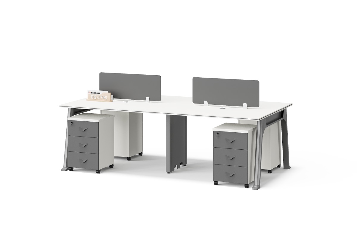 2-Person Workstation White — detail fitur 1