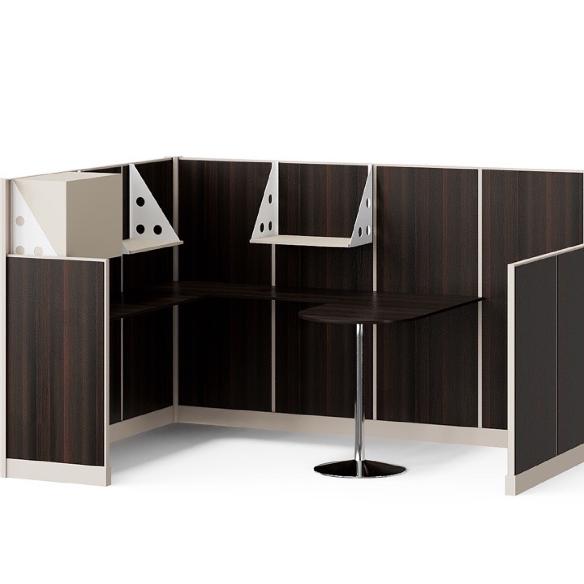 Workstation Sudut L 2 Orang — detail fitur 1