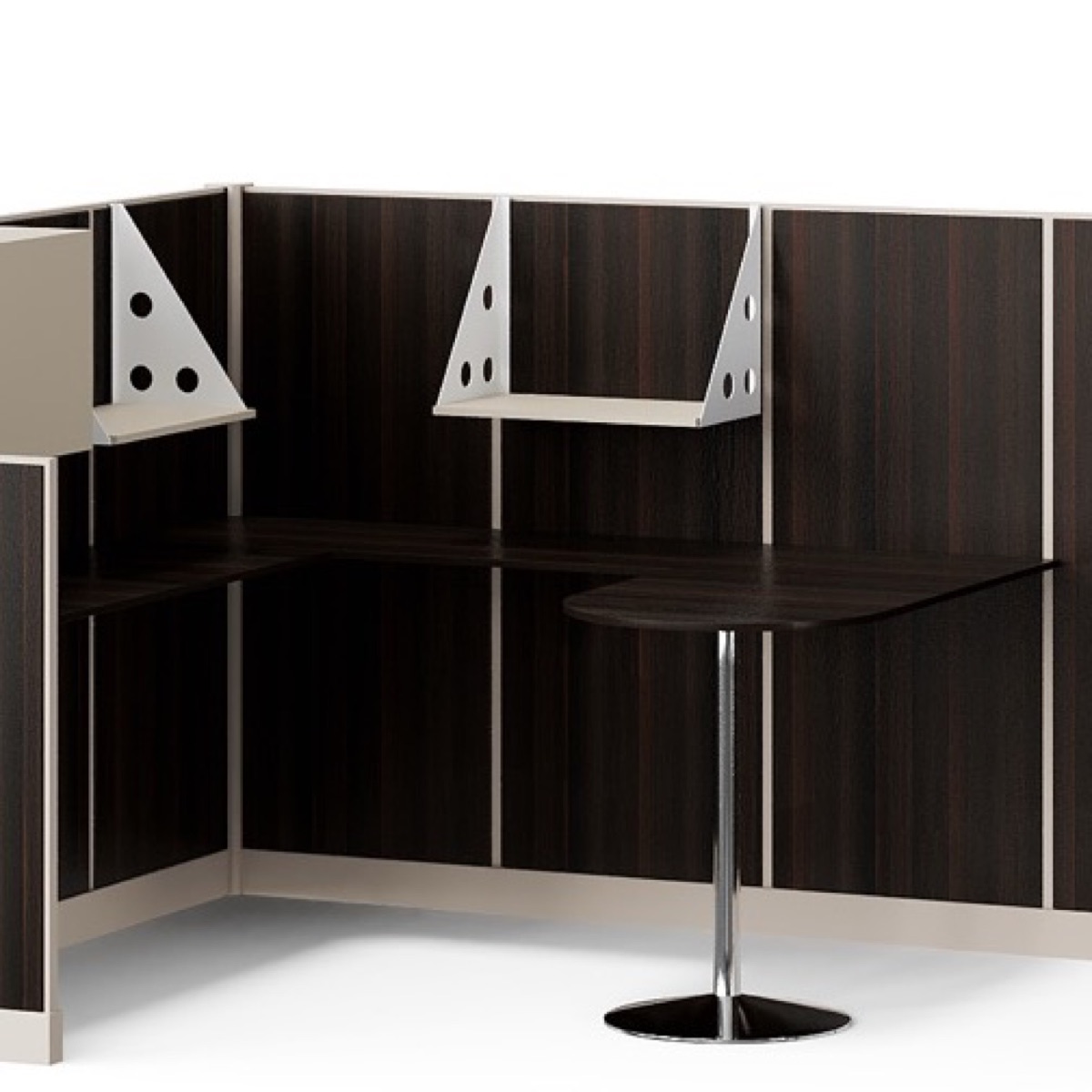 Workstation Sudut L 2 Orang — detail fitur 2
