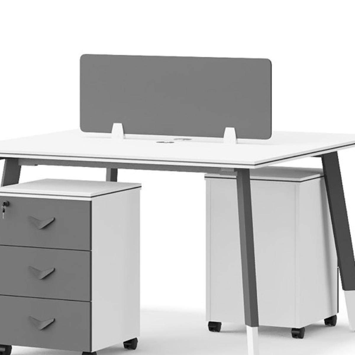 Workstation 2 Orang Screen Abu — detail fitur 2