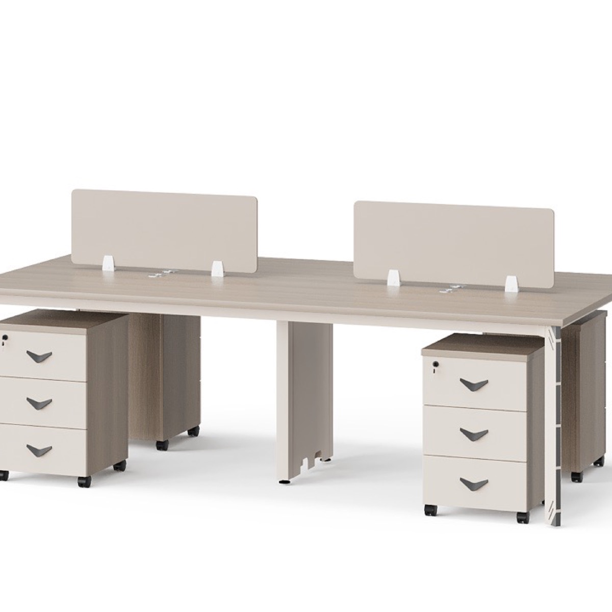 Workstation Kantor Beige — detail fitur 1