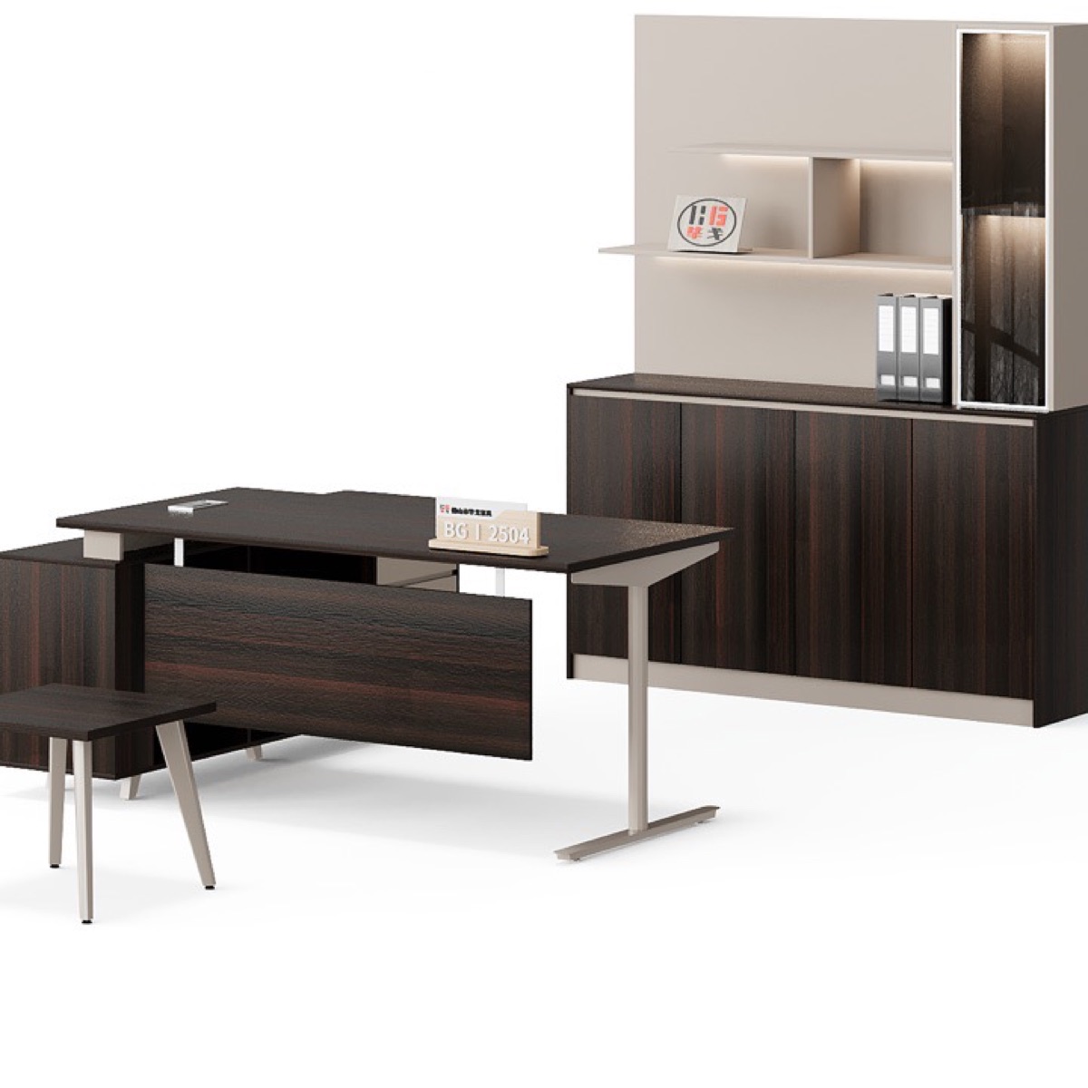 Meja Resepsionis dengan Niche Display — detail fitur 1