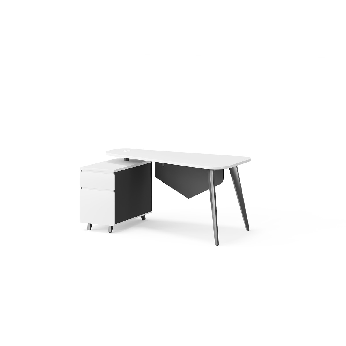 Meja Staf dengan Pedestal Mobile — BG-2506F-White — Foshan China office furniture manufacturer