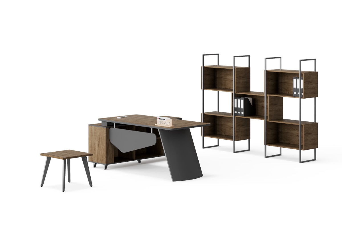 Meja Direktur L-Shape — detail fitur 1