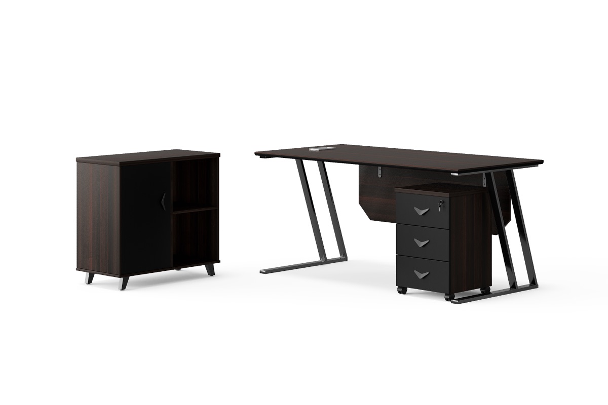 Meja Eksekutif Kayu Oak — detail fitur 1