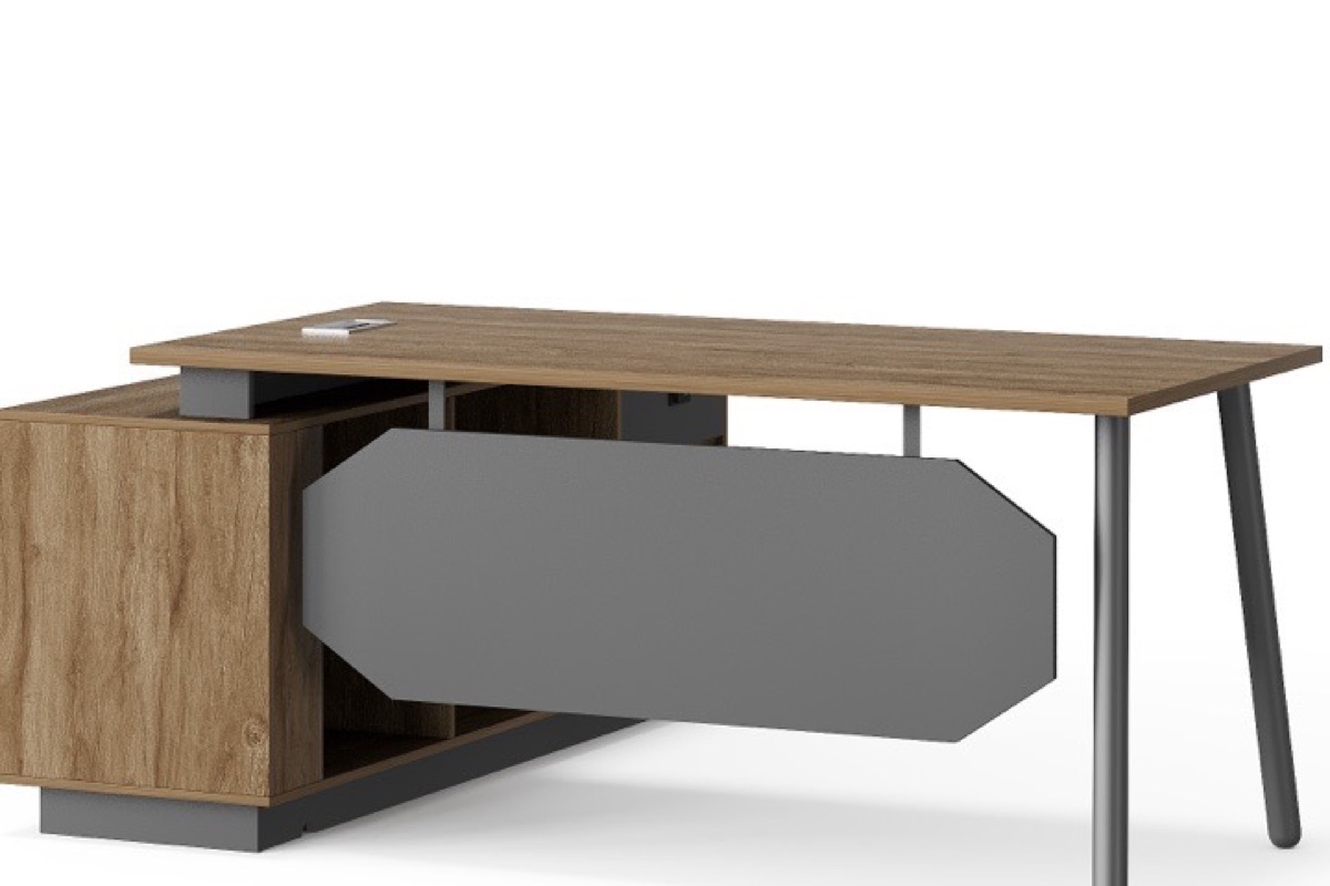 Executive Desk with Integrated Cabinet — feature detail 2