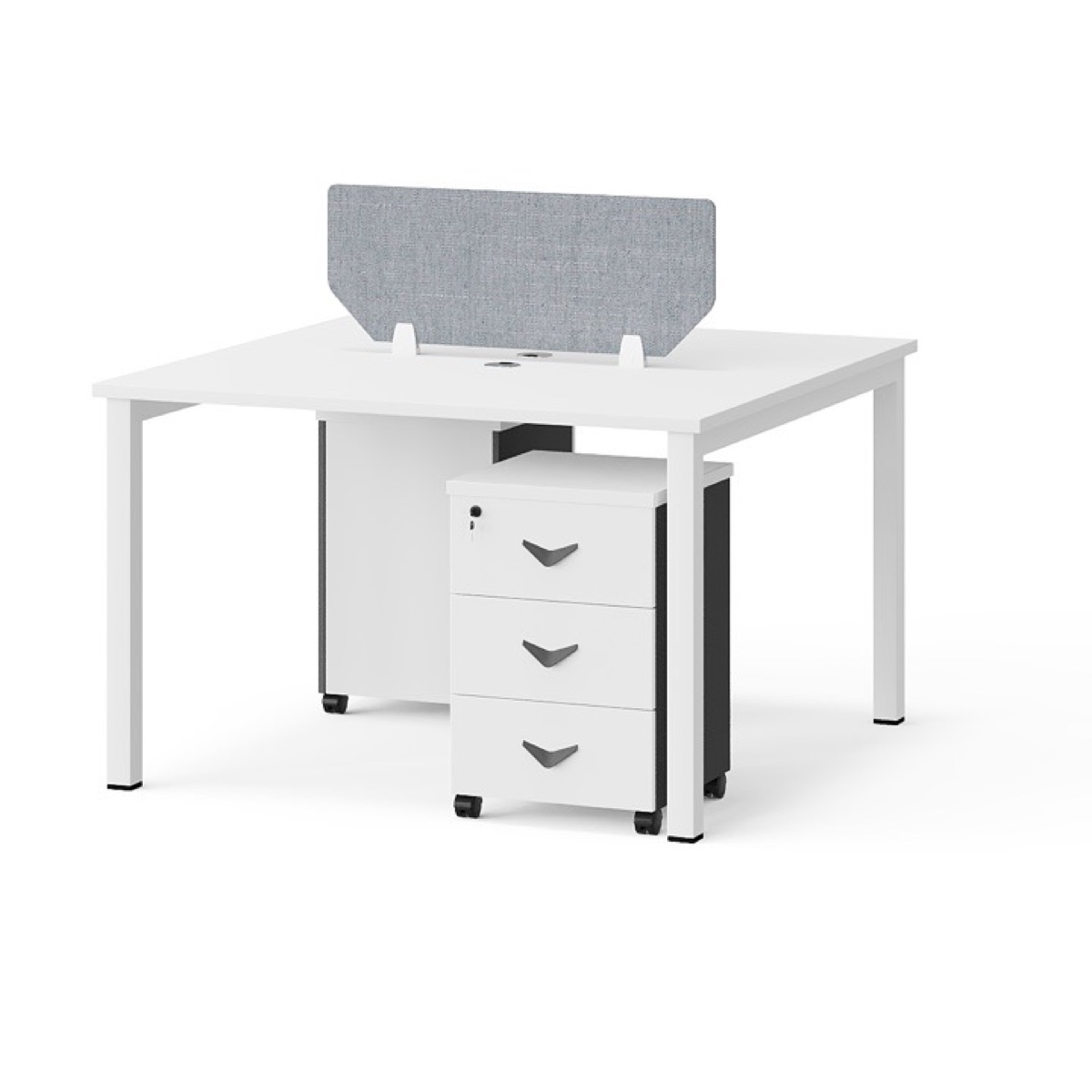 Workstation Kantor 2 Orang Partisi Kain — detail fitur 1