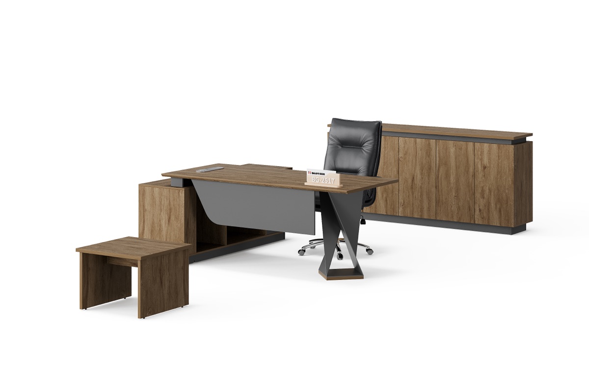 Meja Eksekutif L-Shape — detail fitur 1