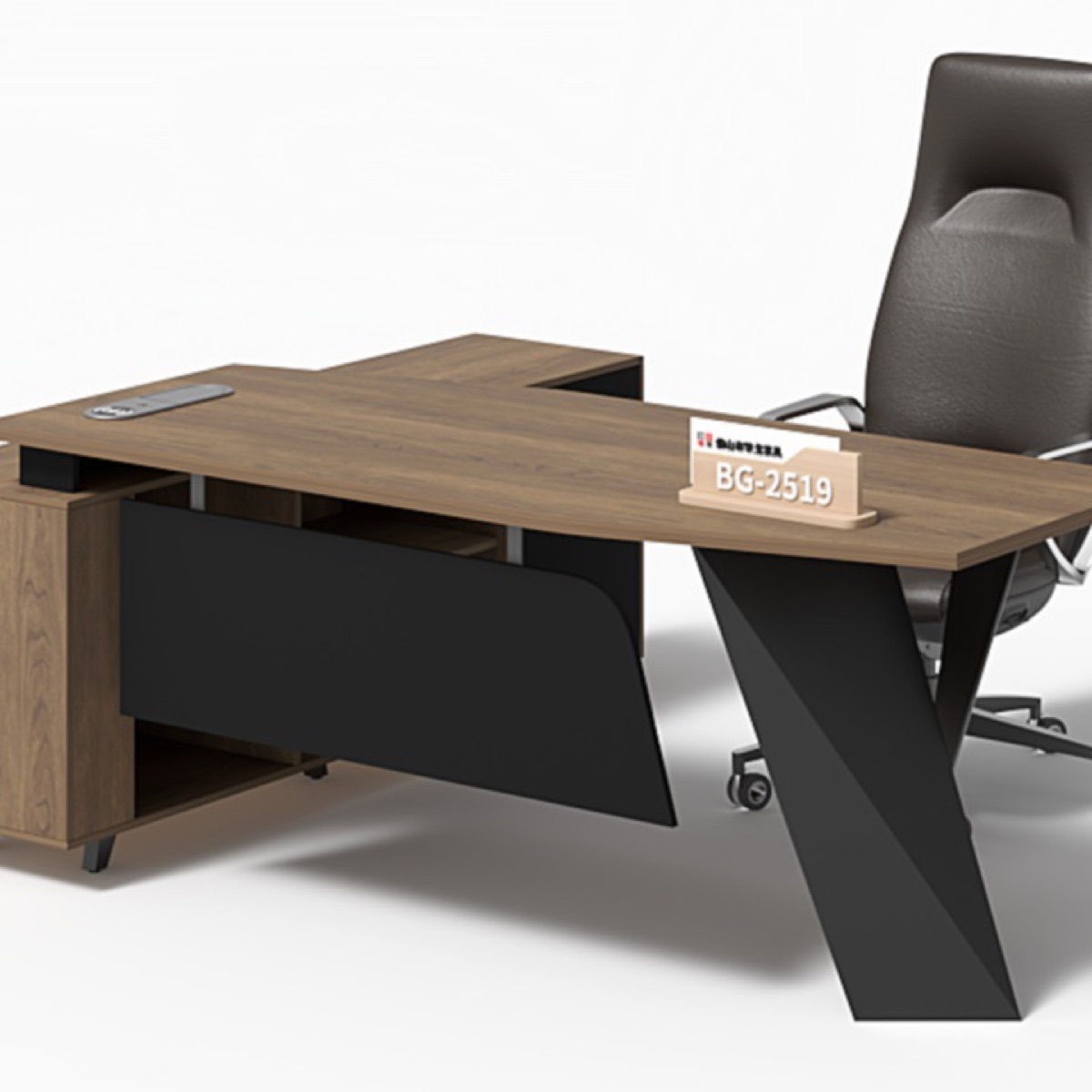 Minimalist L-Shape Director Desk — feature detail 1