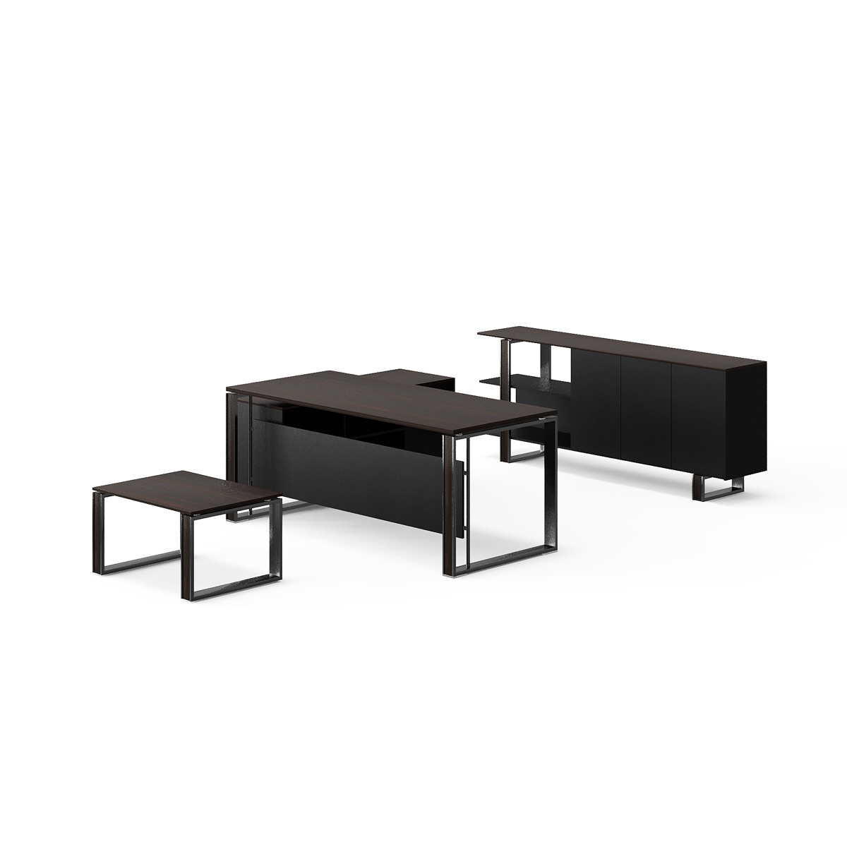 Meja Eksekutif L-Shape — BG-2526LA-B13 — BG Office Furniture