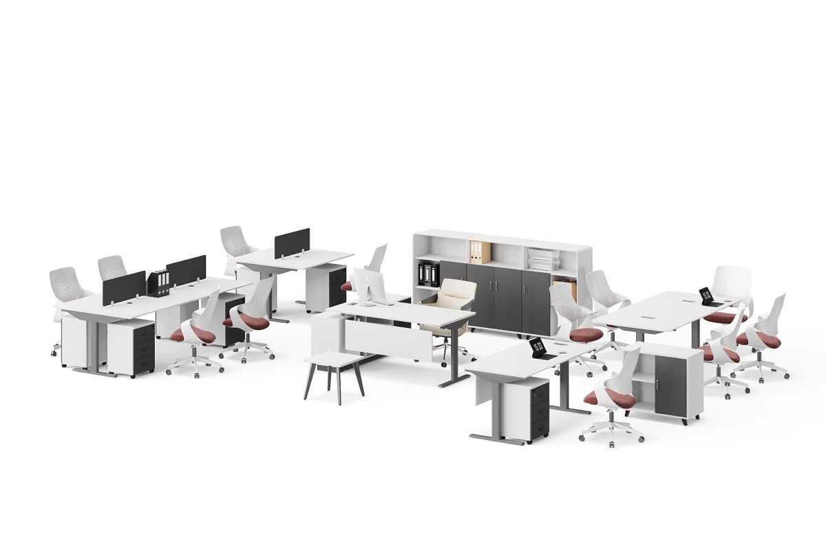 Meja Resepsionis — BG-2534ALL-WHITE — Foshan China office furniture manufacturer
