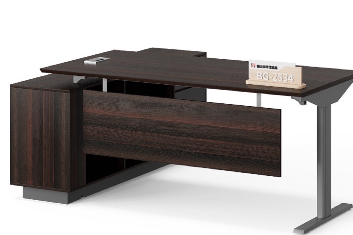 Meja Manager L-Shape Kantor — detail fitur 1