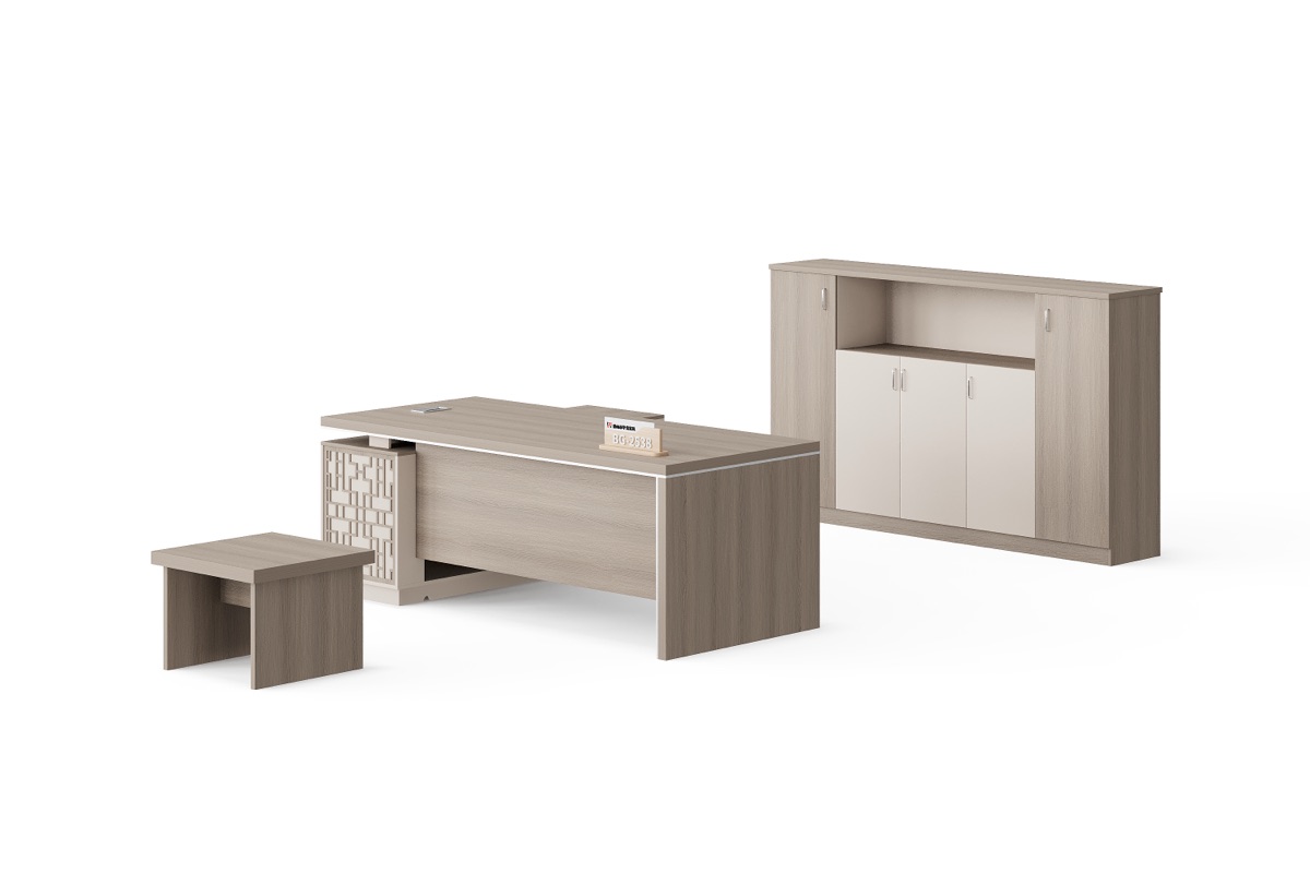 Meja Eksekutif L-Shape Premium — BG-2538LA — Foshan China office furniture manufacturer