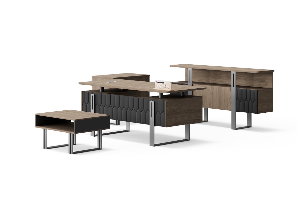 Meja Eksekutif + Kabinet — BG-2539A-B12 — BG Office Furniture