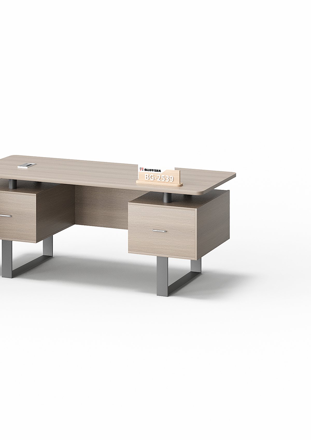 Meja Manajer Kabinet Samping Oak Terang — detail fitur 2