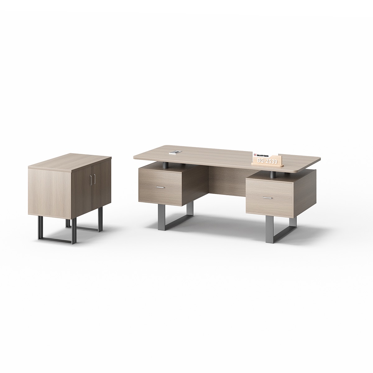 Meja Manajer Kabinet Samping Oak Terang — BG-2539F-G2 — Foshan China office furniture manufacturer