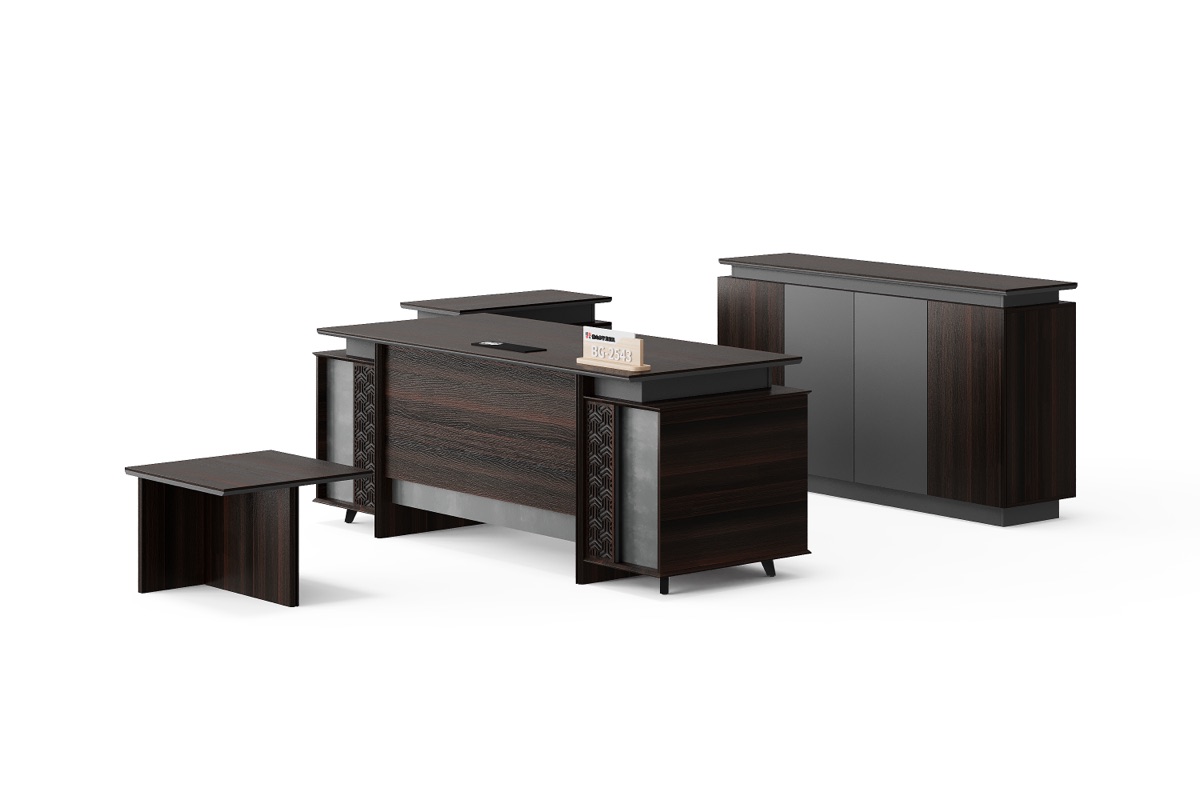 Meja Eksekutif + Kabinet — BG-2543A-B13 — Foshan China office furniture manufacturer