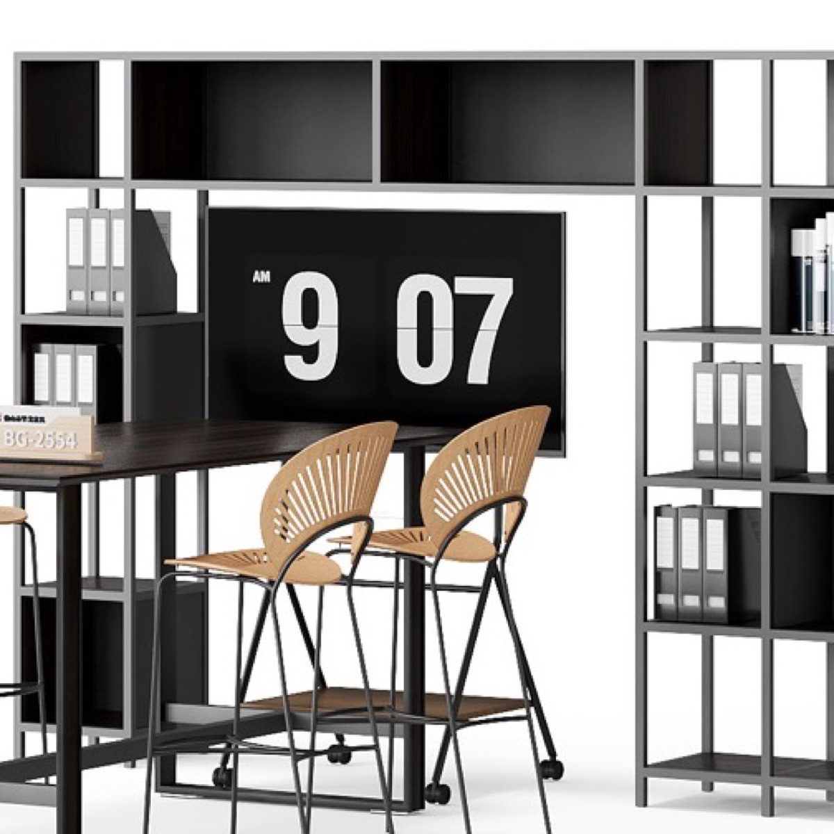 Meja Resepsionis Kantor Tinggi — detail fitur 2