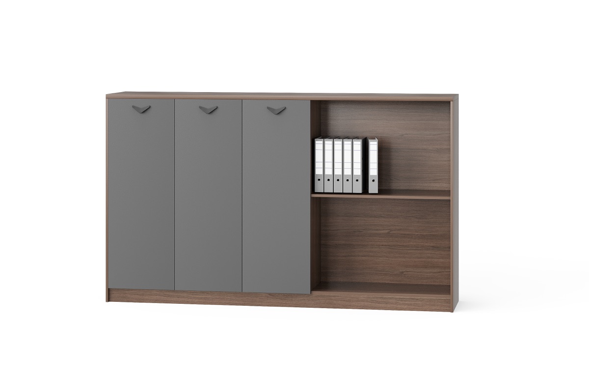 Kabinet Arsip 3 Pintu + Rak Buku Terbuka — BG-2560B