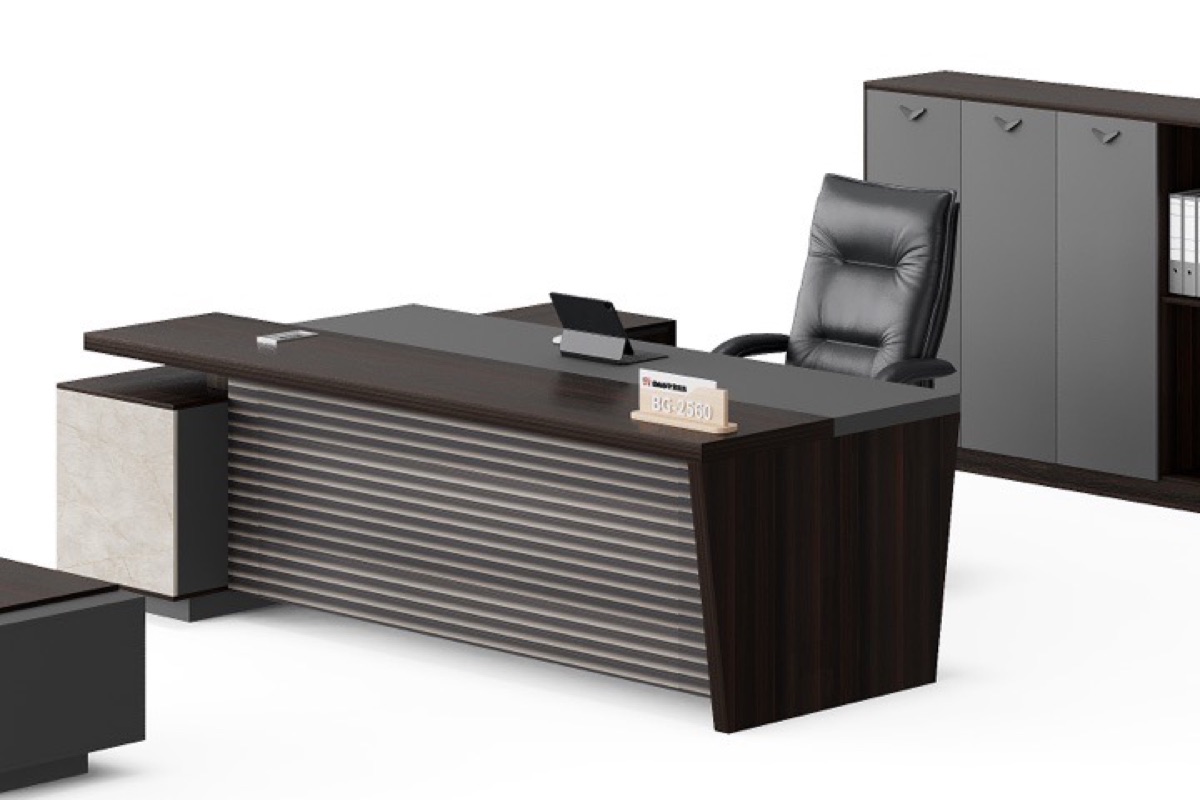 Set Meja Eksekutif L-Shape + Kabinet — detail fitur 4