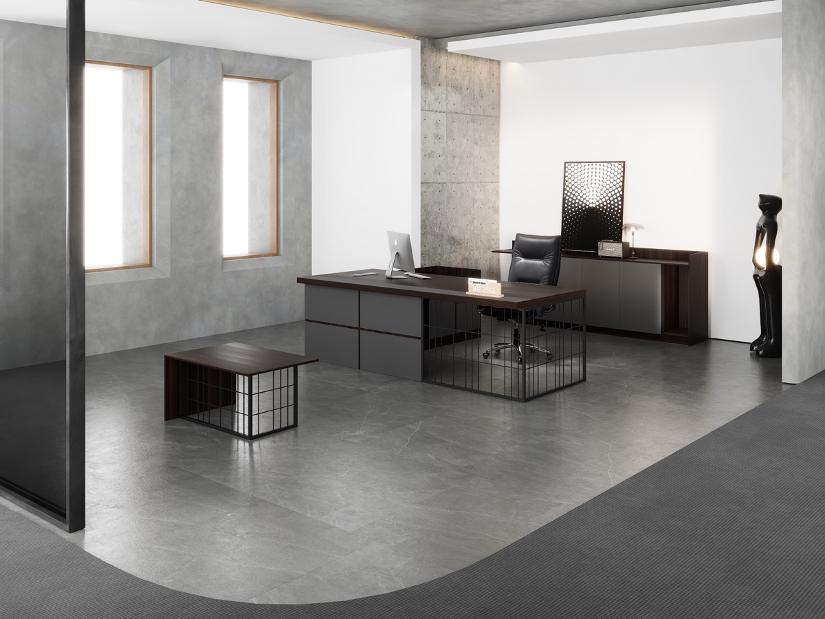 Meja Direktur Lurus Top Kayu Rangka Mesh — BG-2561-B13 — Foshan China office furniture manufacturer