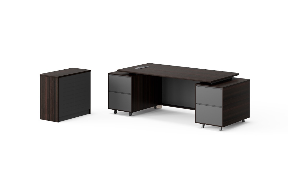 Director L-Desk with Monitor Stand — feature detail 1