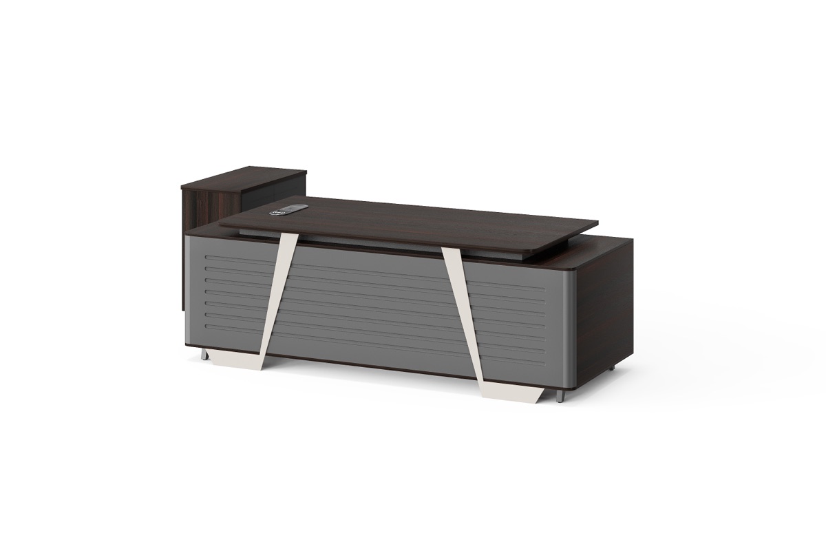 Meja Direktur L-Shape + Dudukan Monitor — BG-2567