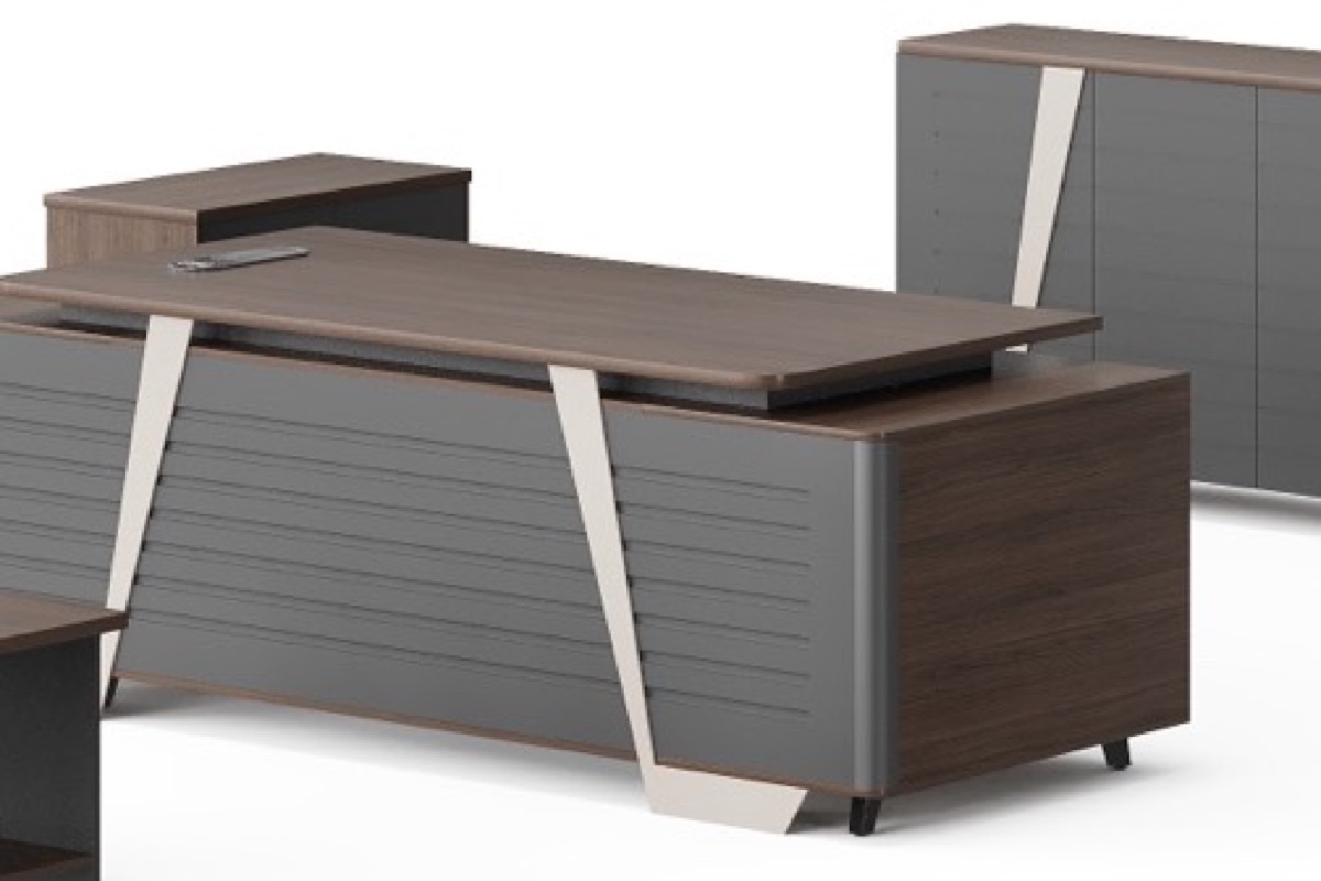 Executive Desk with Side Cabinet — feature detail 2