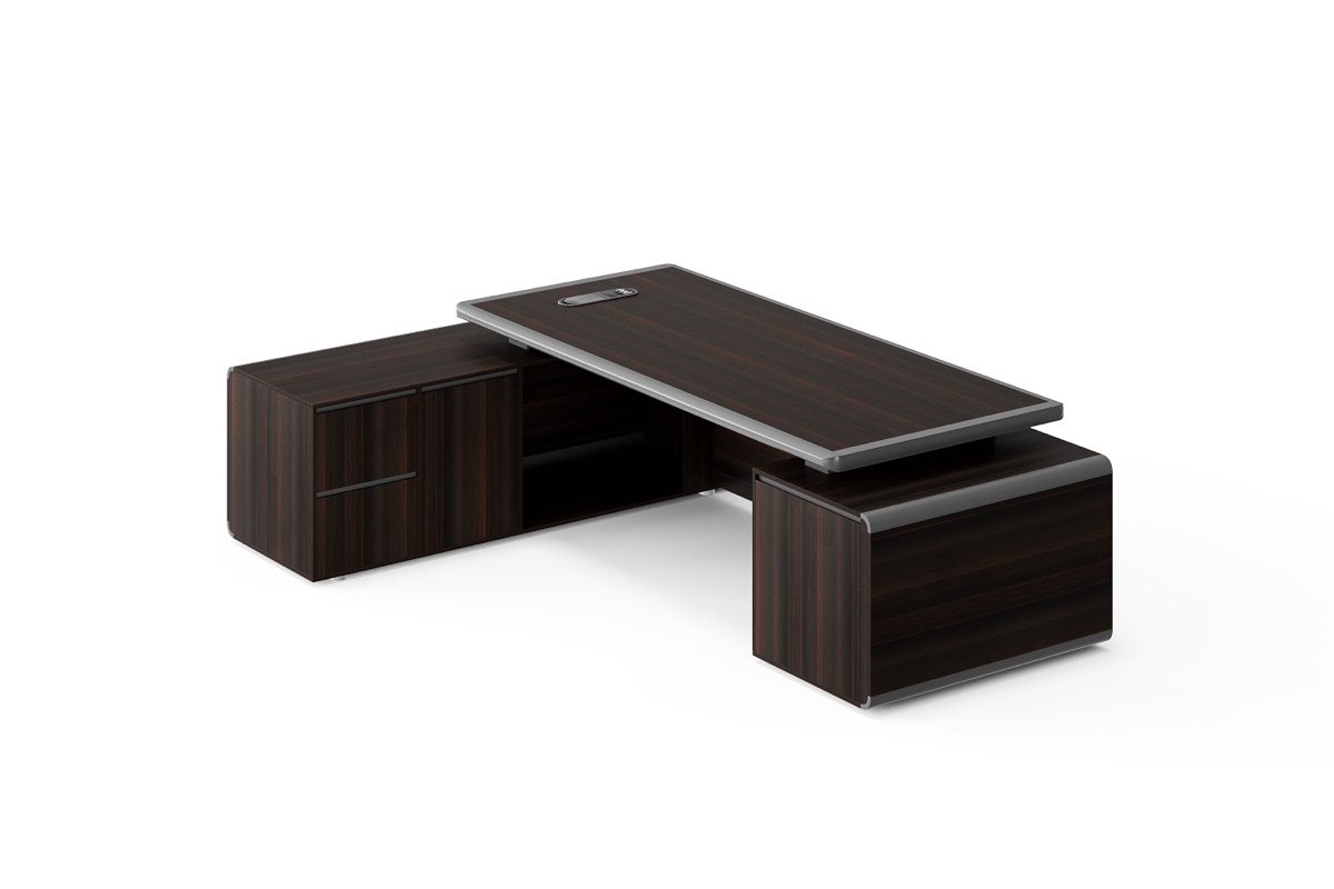 Meja Direktur L-Shape Kantor — detail fitur 1