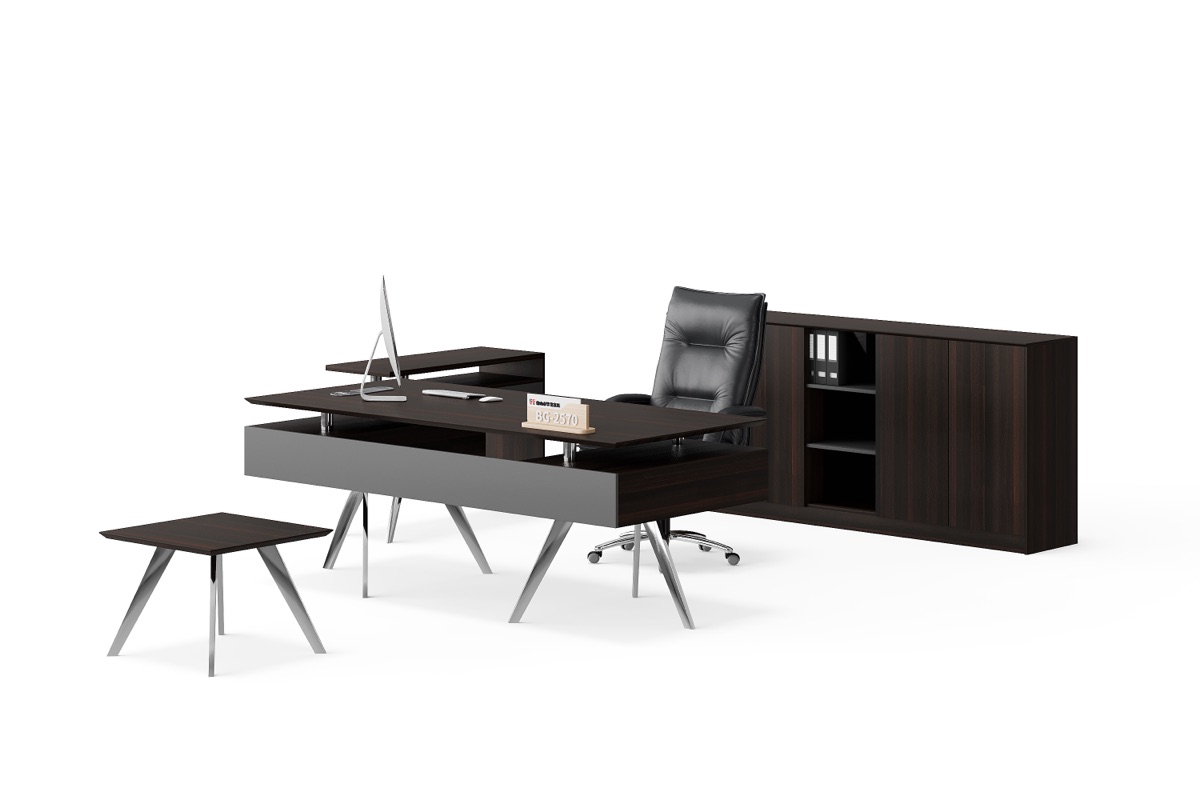 Meja Eksekutif Lurus + Kabinet — BG-2570A — Foshan China office furniture manufacturer