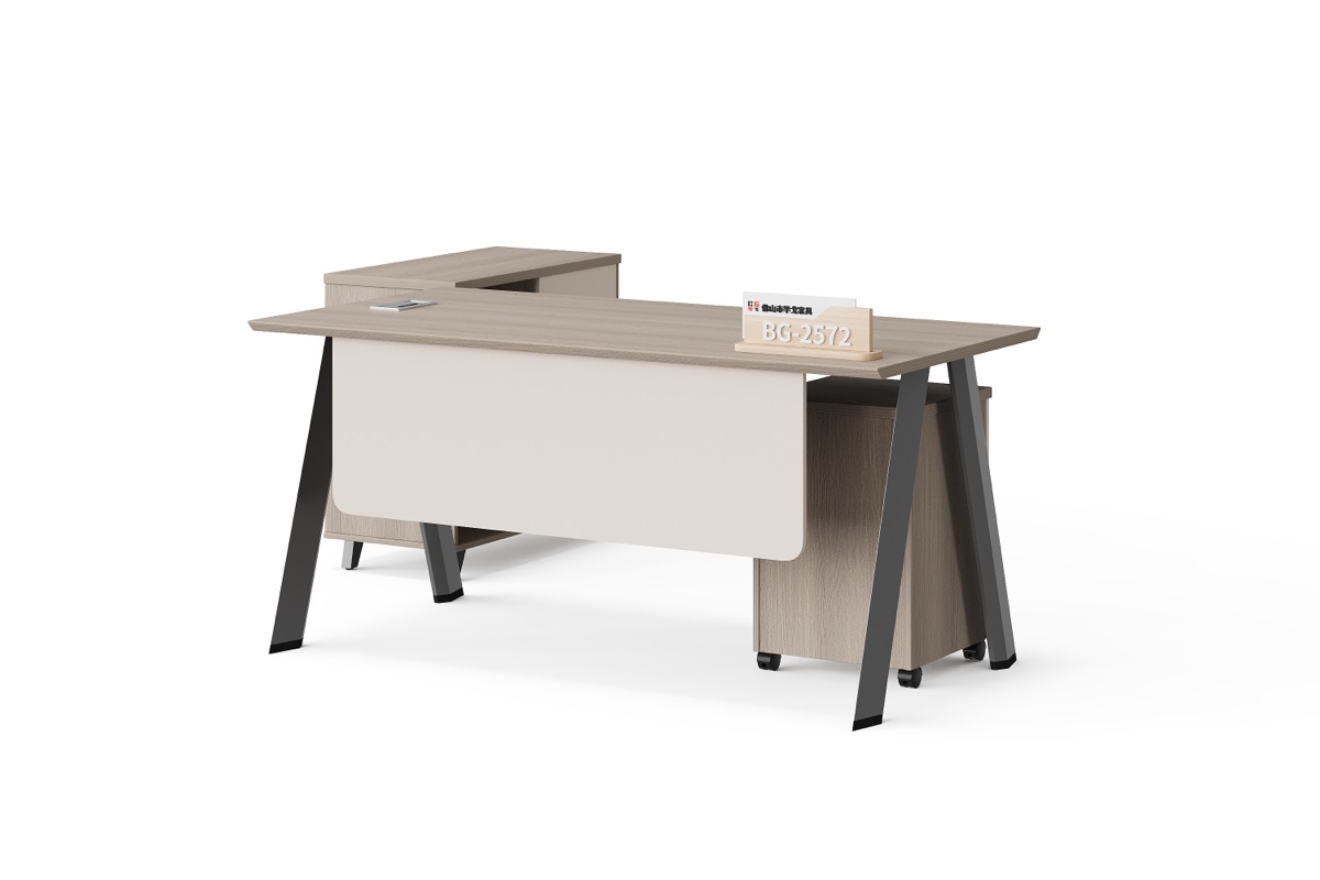 Meja Manajer L-Shape + Side Cabinet — detail fitur 2