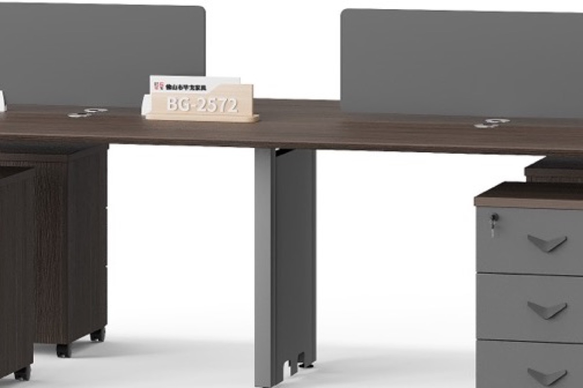 Workstation Bench 4 Stasiun + Partisi — detail fitur 2
