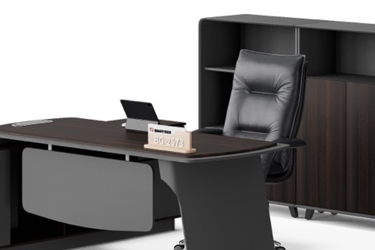 Meja Direktur L-Shape + Kabinet — detail fitur 2
