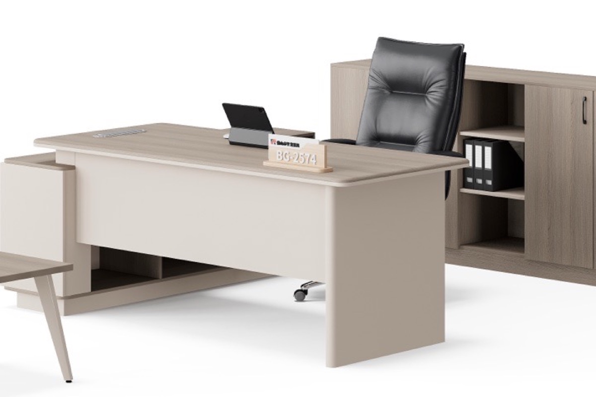 Meja Direktur L-Shape — detail fitur 1