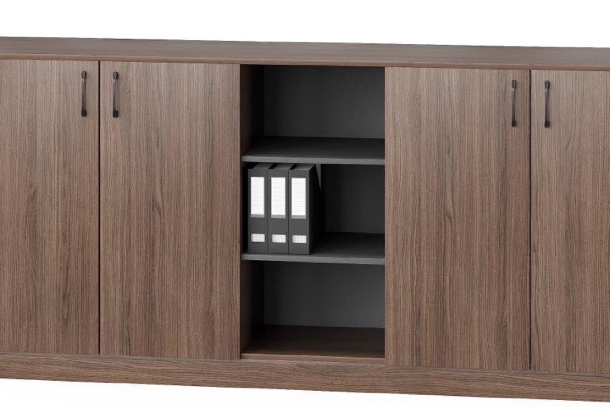 Kabinet Arsip 4 Pintu + Rak Terbuka — detail fitur 1