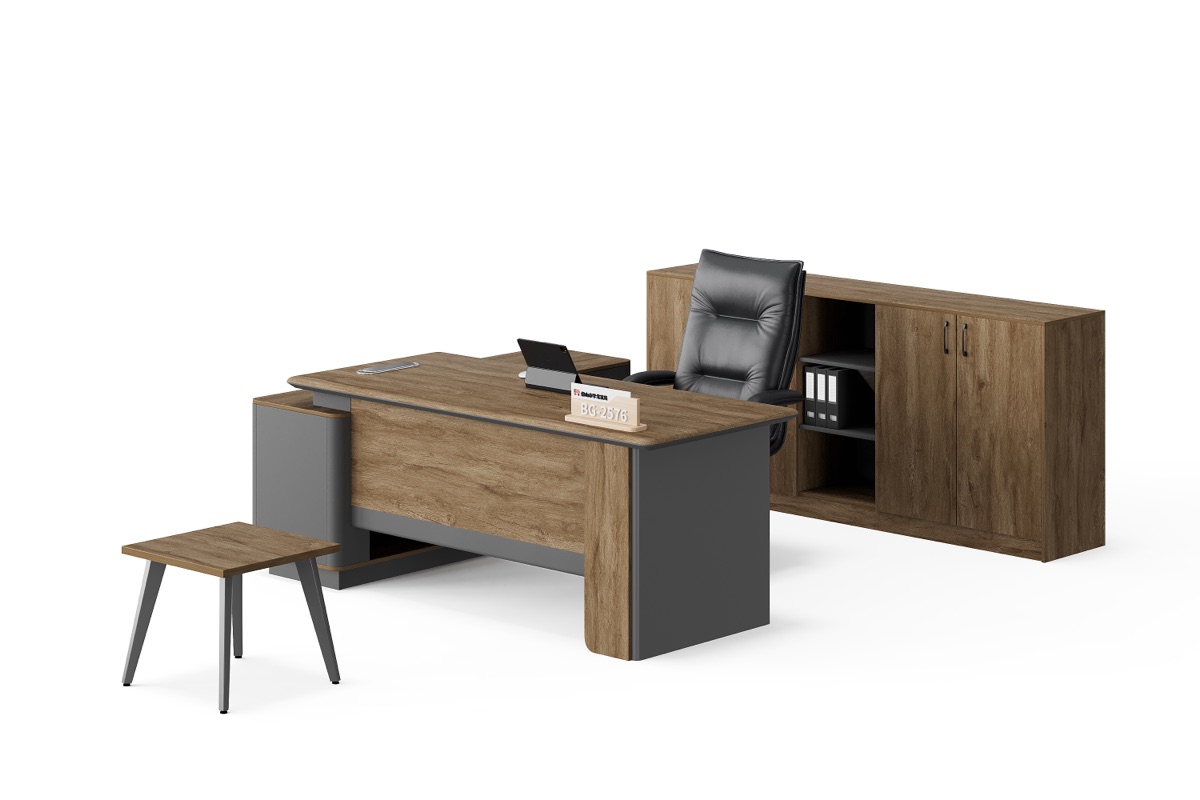 Meja Eksekutif L-Shape Modern — detail fitur 6
