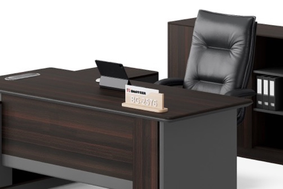 Meja Eksekutif L-Shape Modern — detail fitur 2