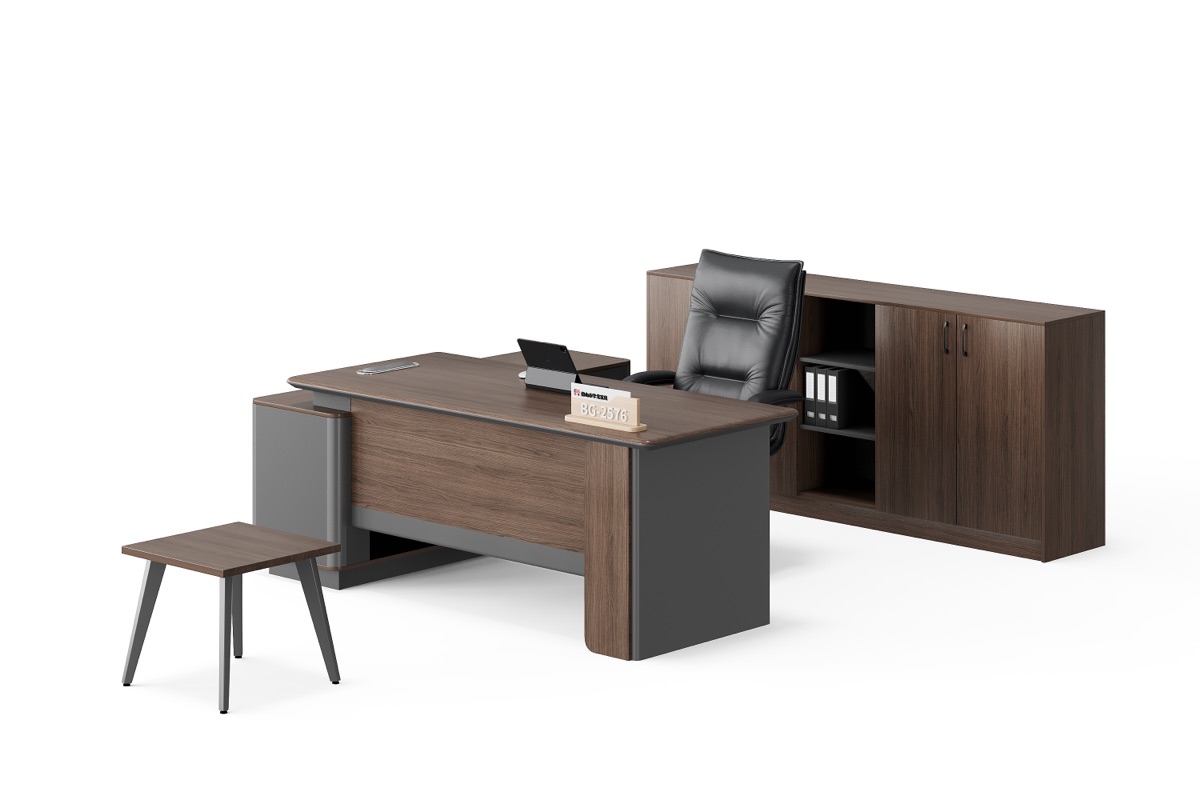 Meja Eksekutif L-Shape Modern — detail fitur 4