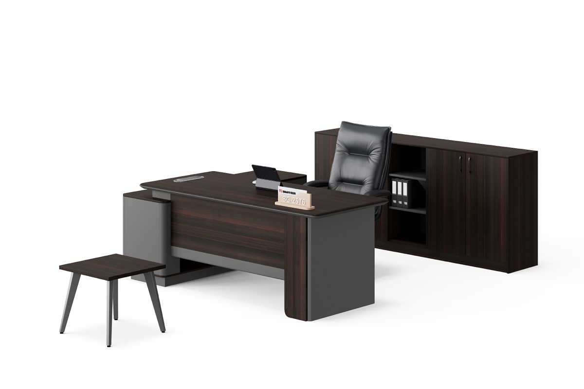 Meja Eksekutif L-Shape Modern — BG-2576LA — Foshan China office furniture manufacturer