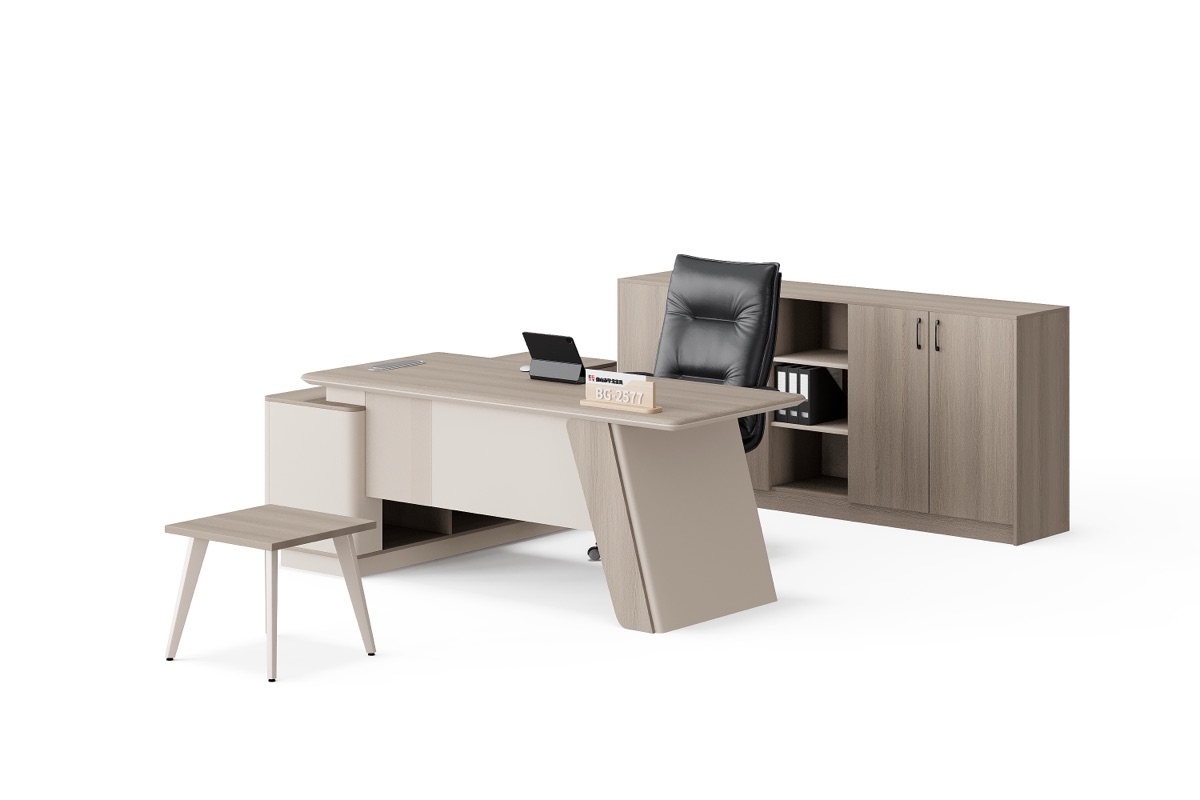 Meja Direktur L-Shape + Kabinet Laci — detail fitur 3