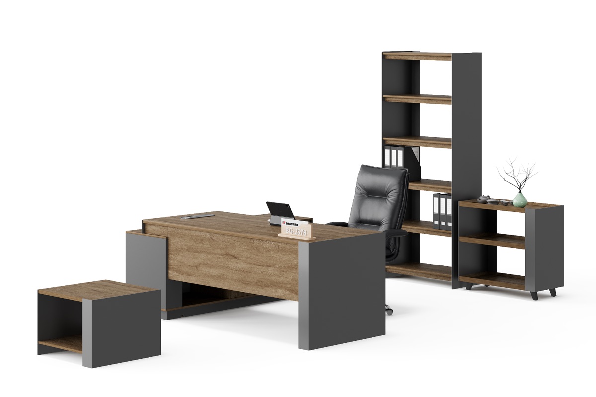 Director L-Desk + Bookshelf — feature detail 1