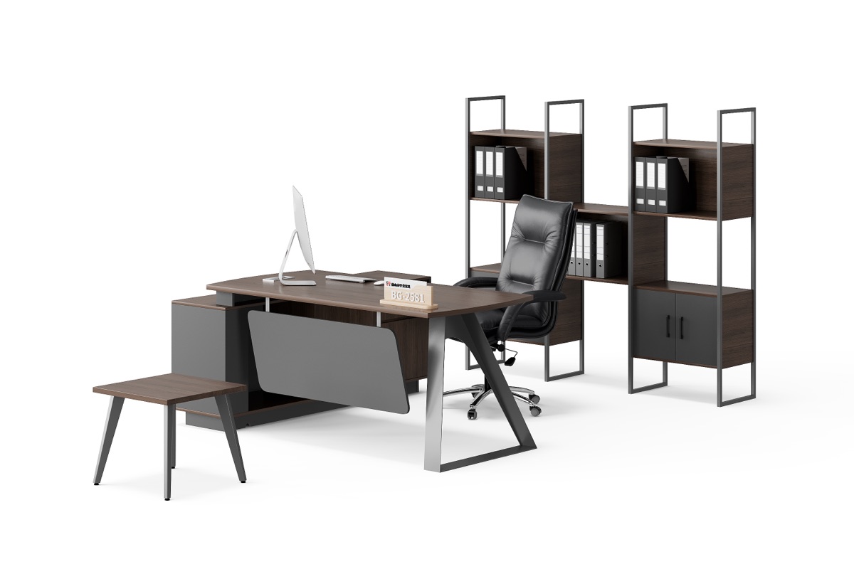 Director L-Desk + Bookshelf — feature detail 1