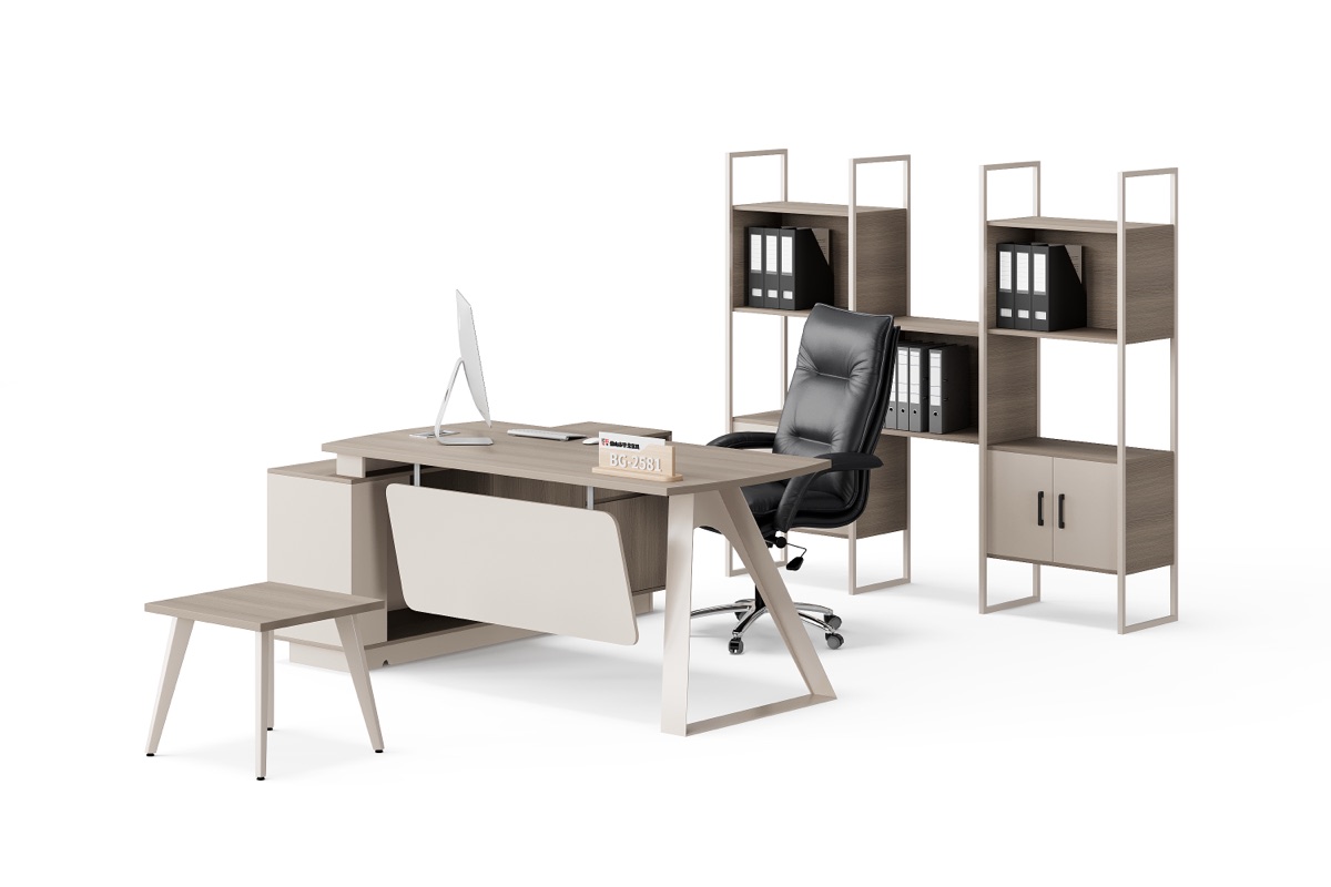 Director L-Desk + Bookshelf — feature detail 2