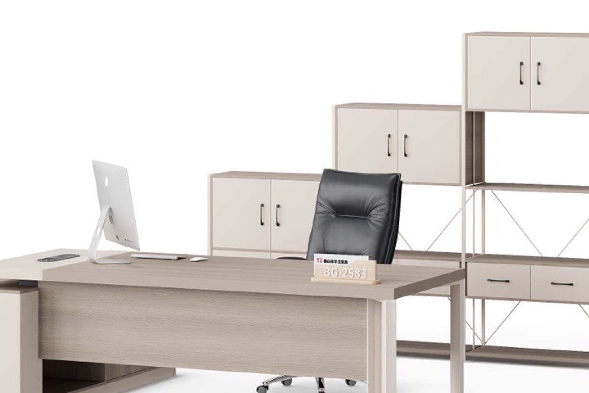Meja Eksekutif L-Shape — detail fitur 1