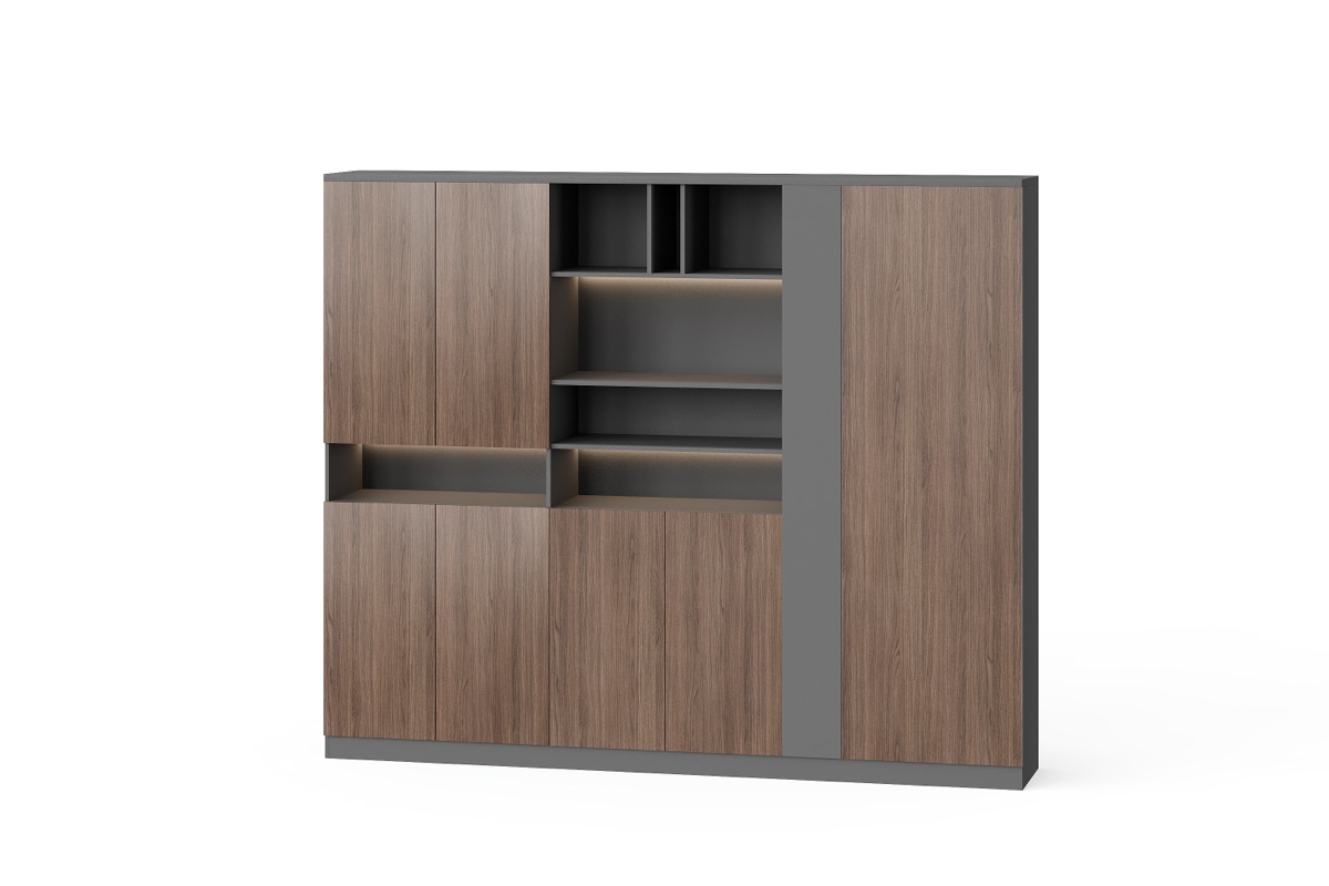 Kabinet Arsip Dua Pintu Rak Tengah — BG-2584B-G17 — Foshan China office furniture manufacturer