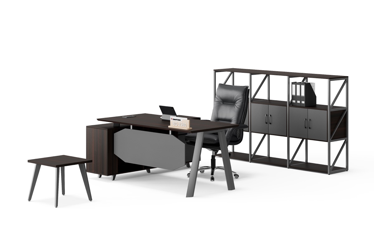 Meja Eksekutif L-Shape — BG-2586LA-B13 — Foshan China office furniture manufacturer