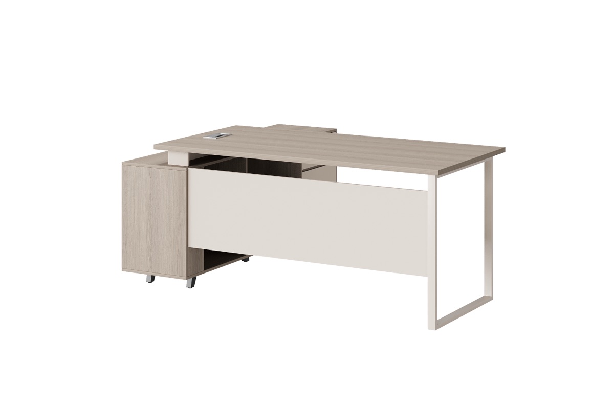 1600 mm L-Shape Director Desk + Side Cabinet — feature detail 2
