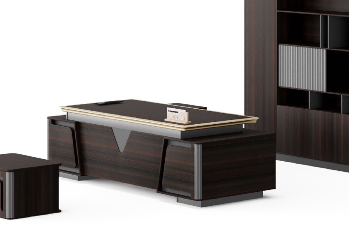 Meja Direktur L-Shape Mewah 2400 — detail fitur 4